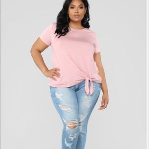 Mine, Knot Yours-Crop Knot Tee